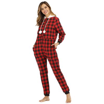 China New Arrival Simplicity Design Christmas Pajamas Cotton Full Body Sleep Thermal For Women for sale