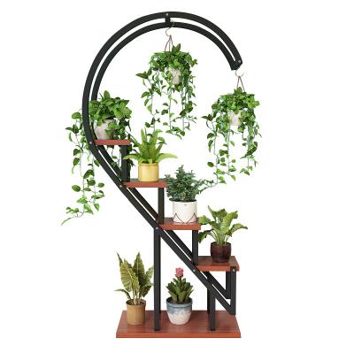 China DEEPBANG Modern Easy Assemble Metal Wall Mounted Flower Potted Plant Stands Indoor Plug Plant Buries Rack For Living Room Decoration for sale