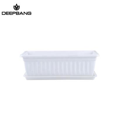 China Factory Trustworthy CLASSIC Plastic Pot For Garden PP Manufacturer Top Standard Wholesale 1300G Material White CLASSIC Middel Support 20 for sale