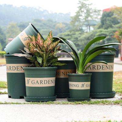 China DEEPBANG 1 PCS Wholesale MOQ Modern Nordic Style Flower Pots And Flower Cheap Big Small Round Planter Plastic Pots For Garden Living for sale