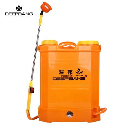 China Garden Deepbang 20L lithium battery electric power garden high quality orange knapsack sprayer for agriculture for sale