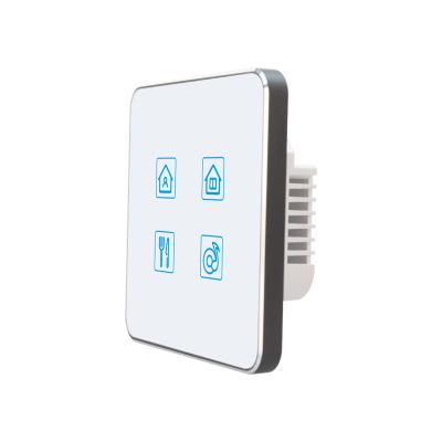 China Scenario Crystal Glass Touch Sensitive Tuya Zigbee Wireless Switch for Home Automation for sale