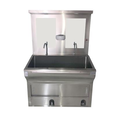 China Easy To Clean Corrosion Proof Work Hospital Stainless Steel Rust Proof Durable Long Sink For Hand Washing Stainless Steel Foot Pedal Hand Wash Sink for sale