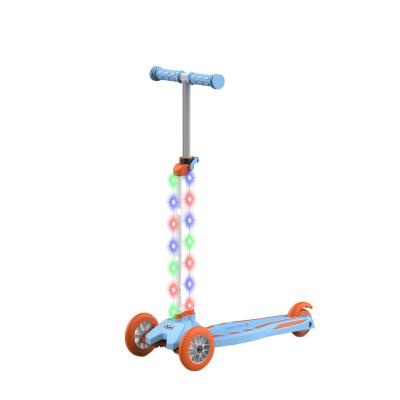 China PP Core+PU Tire 3 Height Adjustment 3 Wheel Kick Scooter For Kids Aurora Led Light Up Scooter for sale