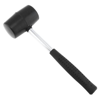 China Non-elastic Black Rubber Pick Hammer Tile Hammer With Round Head And Non-Slip Handle DIY Tool for sale