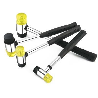 China Machinist Hammer 25/30/35/40mm Rubber Hammer Head Double Faced Work Rubber Beads Hammer With Replaceable Nylon Hammer Head Head Mallet Tool for sale