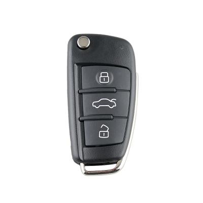 China 3 Button Folding Flip Car Key Case Shell Remote FOB Fit For Au-Di A6 BAYD228 for sale