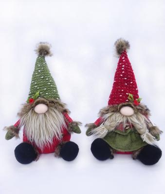 China Polyester Velvet Felt 2022 Indoor Christmas Decoration Home Decoration Gnome Table Decoration YH22-50345 for sale