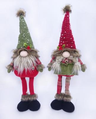 China Polyester Velvet Felt 2022 Indoor Christmas Decoration Home Decor Stand Santa Decoration YH22-50343 for sale