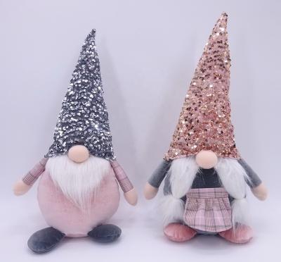 China 2022 Polyester Velvet Sequin Christmas Decoration Home Decor Gnome Indoor Decoration YH22-50199 for sale