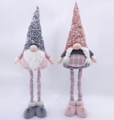 China 2022 Indoor Stretch Polyester Velvet Sequin Christmas Decoration Home Decor Gnome Decoration YH22-50193 for sale