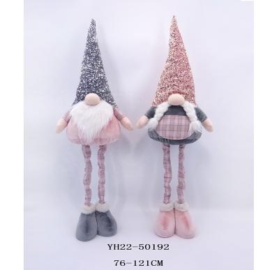 China 2022 Indoor Stretch Polyester Velvet Sequin Christmas Decoration Home Decor Gnome Decoration YH22-50192 for sale