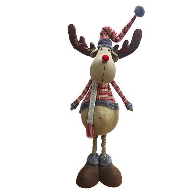 China Life Size Reindeer Stuffed Animal 160CM Reindeer Christmas Decorations Giant Plush Reindeer for sale