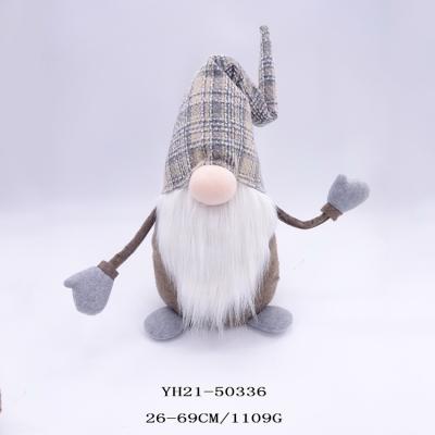 China Faceless Gnome with Plaid Hat Christmas Table Placement Holiday Party Table Decoration 26/69CM; 14/45CM; 11/27CM for sale