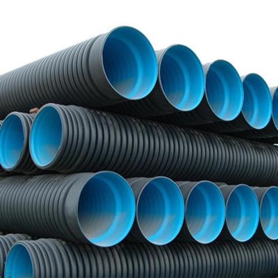 China Corrosion Resistant 110mm 150mm HDPE Double Wall Corrugated Drainage Pipe for sale