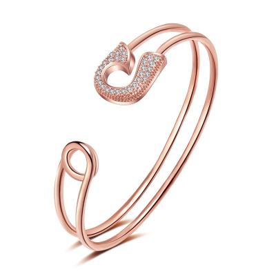 China Trendy Europe Trendy Creative Light Bracelet Micro Set Gold Micro Zirconia Hand Copper Plated Jewelry Real For Female for sale