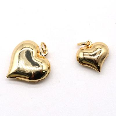 China Exquisite appearance simple heart-shaped charms love circle jewelry trendy simple gold-plated polished cute stereoscopic workmanship for sale