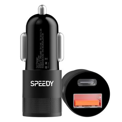 China Type-C Dual Ports 36W USB C Palladium Compatibility Car Phone Charger Fast Charging Charger for sale