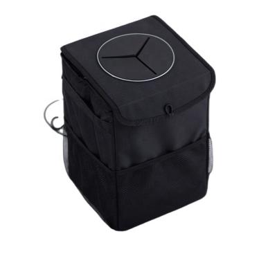 China Washable Car Trash Can with Lid and Storage Pockets, Car Liner Removable Storage Bag and wet wipe Holder 100% Leak-Proof for sale