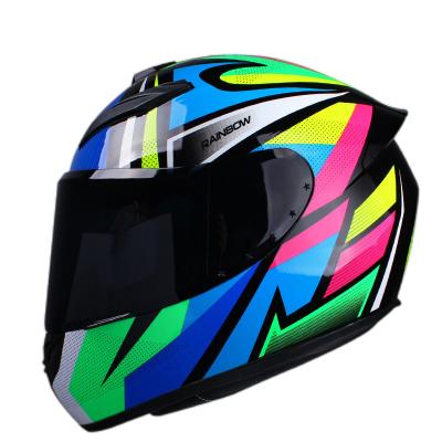 China Mountaineering/Outdoor Cycling/Running and Other Outdoor Sports Competitive All Season General ABS Motorcycle Racing Full Face Shockproof Windproof Helmet for sale