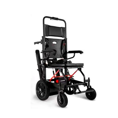 China Aluminum Alloy Trolley Portable Folding Electric Household Up and Down Stairs Pedal Climbing Wheelchair for sale