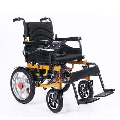 China People With Reduced Mobility Spot Foldable Lightweight Belt Buckle 16 Inch Solid Tire Anti-slope Trolley Electric Wheelchair for sale