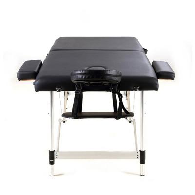 China Modern Multifunctional Sponge Filling Comfortable Aluminum Alloy Beauty Bed Moxibustion Massage Table for sale