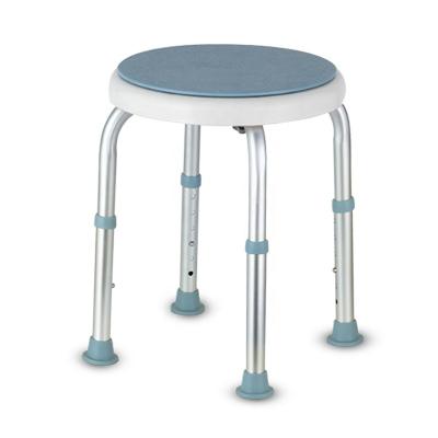 China Bath Stool Modern Bath Chair Children Elderly Aluminum Alloy Pregnant Women Sit Round 360 Degree Folding Chair for sale