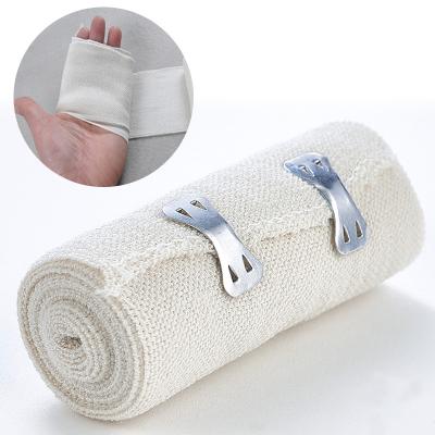 China High Elastic Cotton Gauze Plain Elastic First Aid Cotton Bandage Reusable Elastic Bandage for sale