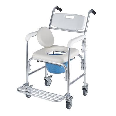 China Commode Chair Elderly Pregnant Woman Movable Toilet High Waist Commode Comfortable Adjustable Back Chair for sale