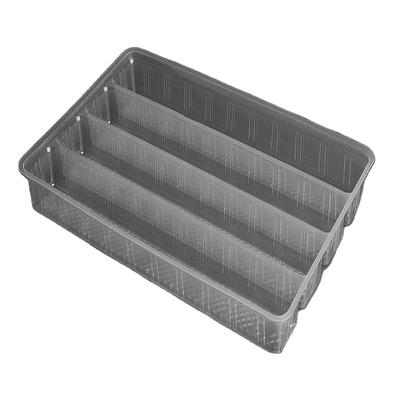 China Durable And Beautiful Plastic Cookie Trays Divided Semi Clear Disposable Plastic Cookie Tray for sale