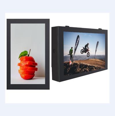 China Factory Price Outdoor Multi Size 55Inch HD Customized LCD Display ODM High Brightness Dual System Outdoor Wall Hanging Digital Signage for sale