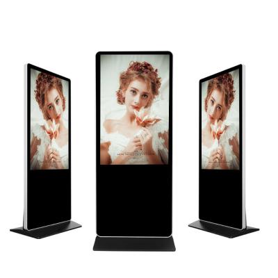 China ODM Indoor HD 43 Inch Android Wifi Super Slim Floor Standing LCD Display Advertising Player Digital Signage for sale