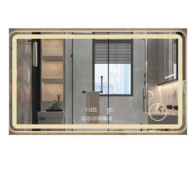 China Custom 21.5Inch Touch Screen Illuminated Smart Bathroom Mirror With Wifi Android System LED Light Bathroom Glass Mirror With TV for sale