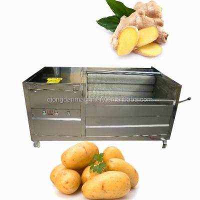 China Vegetable Onion Snack Potato Brush Washing Machine Carrot Brush Cleaning Machine for sale