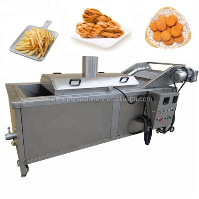 China Small Automatic Belt Conveyor Fryer Hotels Automatic Continuous Chicken Fryer Automatic Chicken Breast Fryer for sale