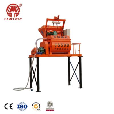 China Double Shaft Concrete Mixer JS500 Xingyang JS Beton Mixer Concrete Mixer Brands â ‰ ¤ 40/50mm for sale