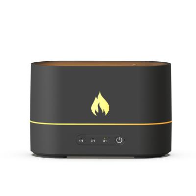 China Hotel Best Selling Ultrasonic USB Flame Humidifier Led Colorful Fire Flame Aroma Oil Diffuser for sale