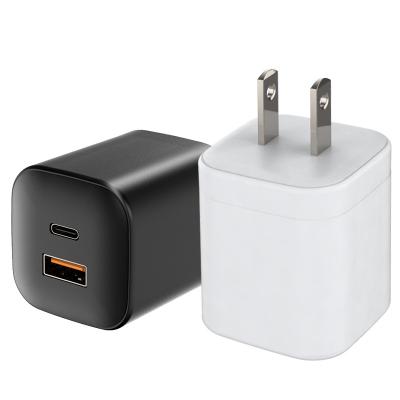 China Mobile Phone Wall Charger 1usb 1c CE USB-c Power Adapter Brick Fast Charging 20w Palladium Phone 20w Fast Charging Left Type C for sale