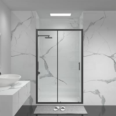 China Modern Frameless Shower Door Interior Glass Shower Door Hardware Sliding Shower Door for sale