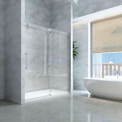 China Modern Square Sliding Door With 8mm/10mm Shower Room Chrome Bath Shower Enclosure Clear Glass Aluminum Cubicle for sale