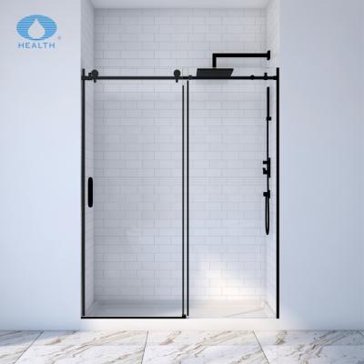 China Modern Frameless Shower Door Interior Glass Shower Door Hardware Sliding Shower Door for sale