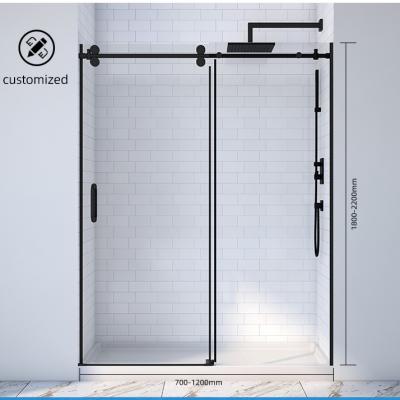 China Modern Frameless Shower Door Interior Glass Shower Door Hardware Sliding Shower Door for sale