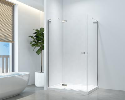 China Moden Modern Design Toughened Hinge Shower Door Simple Design Tempered Glass Shower Room Frameless Glass Shower Enclosure for sale