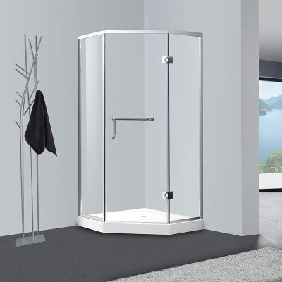 China Frameless Prefab Shower Enclosure Diamond Shape for sale