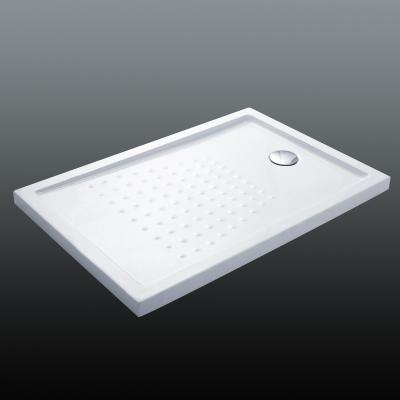 China Cutomized Tray Acrylic Surface Fiberglass Capped Anti Slip Rectangle Acrylic Bathroom Deep Shower Tray for sale