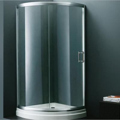 China Two Pieces Curved Shower Door JK2209 CE AISI Certificated High Quality Round Curved Prefab Shower Enclosure Cabin for sale