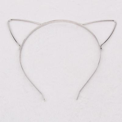 China Metal cat ear hair band for women hair hoop, silver or gold for sale