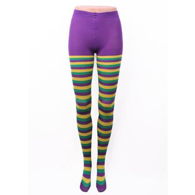 China Antibacterial High Waist School Girl Party Patterned Cosplay Striped Tights for sale