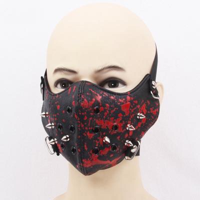 China PU Carnival Mask With Blood Decoration , Simple Design Masquerade Party Mask for sale